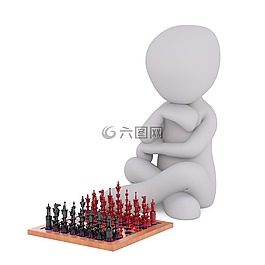 傳真,白人男性,3d模型