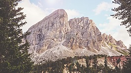 巖,小山,山