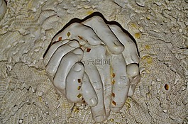 手,石,雕刻