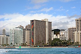 夏威夷,酒店,海滩