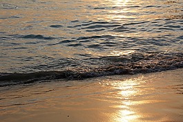 海灘,波,水