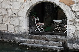 椅子,露臺(tái),水