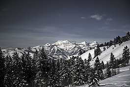 山,高原,云