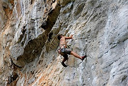 登山,爬,登山者
