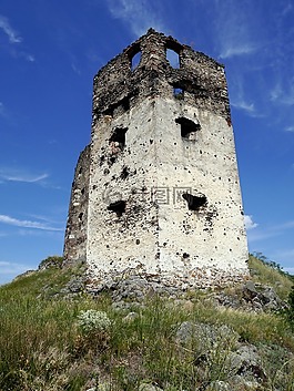 塔,城堡,廢墟