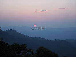 太阳,视图,日落