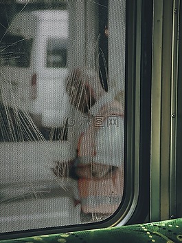 火車,窗口,人