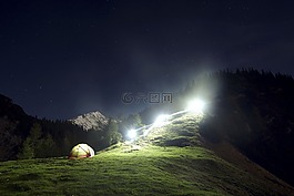 山,高原,黑暗