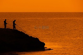 漁,海,晚上