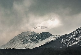 山,高原,云