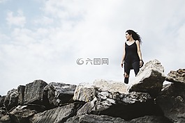 人,女子,黑