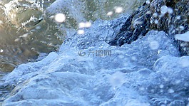 水,泡沫,海灘
