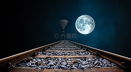滿月,gleise,夜