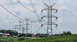 云,天空,高壓線路