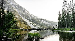 山,湖,綠色