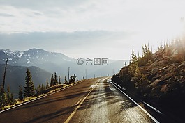 山,高原,云