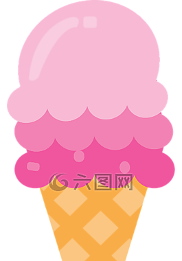 冰淇淋,錐,粉紅色
