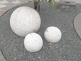 球體,混凝土,展覽