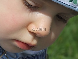面,孩子,小