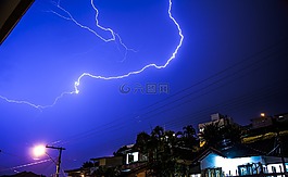 閃電,天空,藍(lán)色