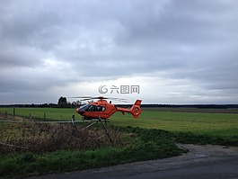 直升機,天空