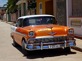 汽車,復古,橙色