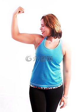 健身房,婦女,強