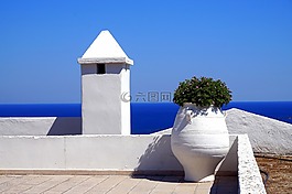 希臘,天空,海