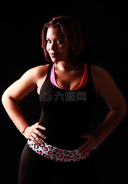 婦女,剪影,行使