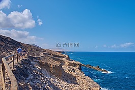 離,海岸,海灘