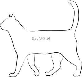 貓,動物,側(cè)影