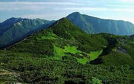 日本,景觀,山