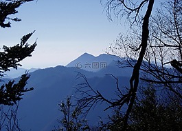 日本,景觀,山