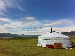 蒙古,景觀,天空