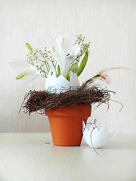 復(fù)活節(jié),花盆,插花