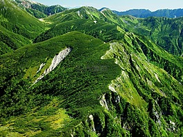 日本,景觀,山
