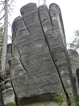 岩,岩层,石