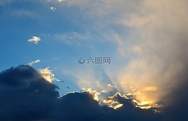 云,光,日落