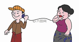 谈话,电话,酸奶火锅
