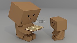 紙箱男性,本書,讀取