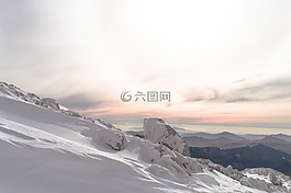 山,高原,云