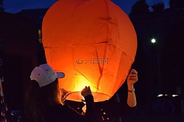 熱氣球,鮮艷的氣球,空氣