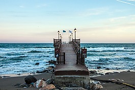 沙,海滩,海的边缘