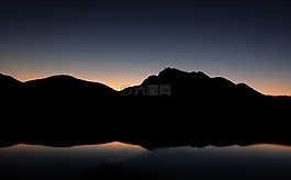 黑暗,山,高原