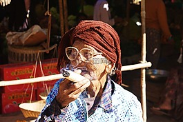 緬甸,人類,市場的女人