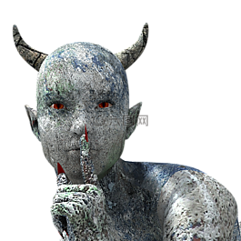 女子,石,魔鬼