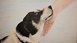繪畫,繪圖,狗