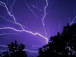 閃電,罷工,夜