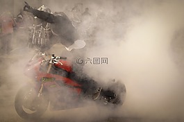 燒掉,摩托車,特技表演