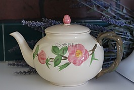 茶壶,中国,花